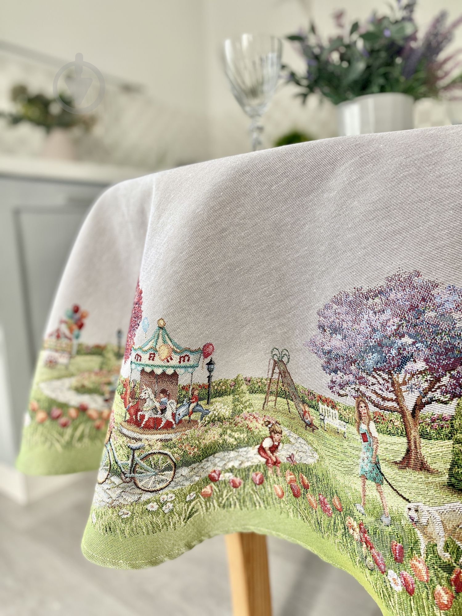 Скатертина RUNNER1178-160D Ø 160 см мульті Limaso - фото 3