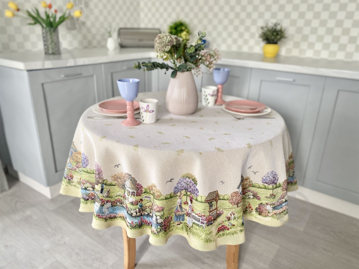 Скатерть RUNNER1185-160D Ø 160 см мульти Limaso - фото 2