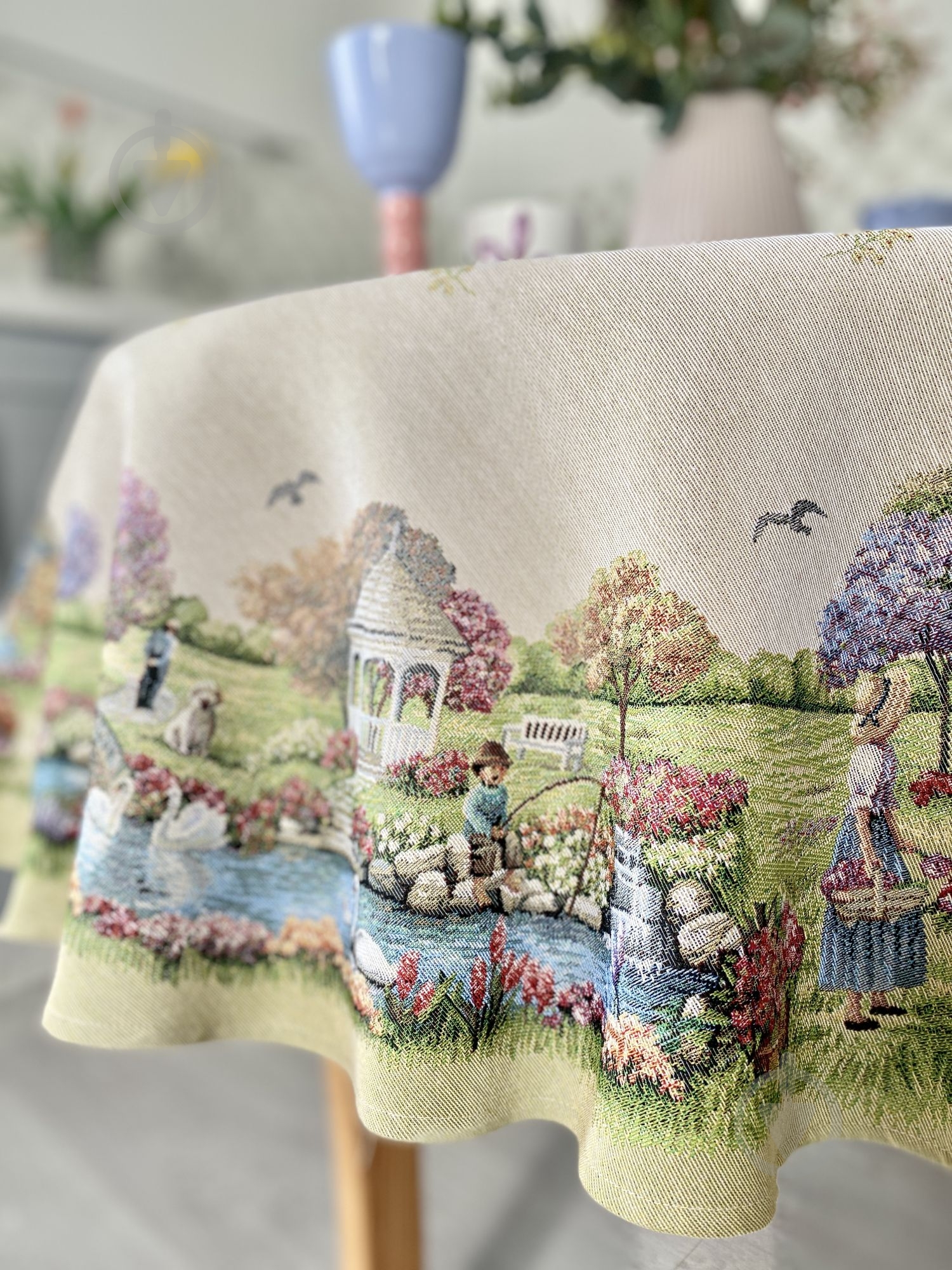 Скатерть RUNNER1185-160D Ø 160 см мульти Limaso - фото 3