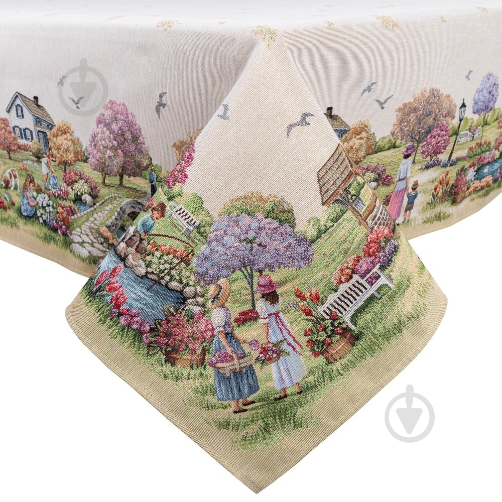 Скатертина RUNNER1185-180 137x180 см білий із малюнком Limaso - фото 1
