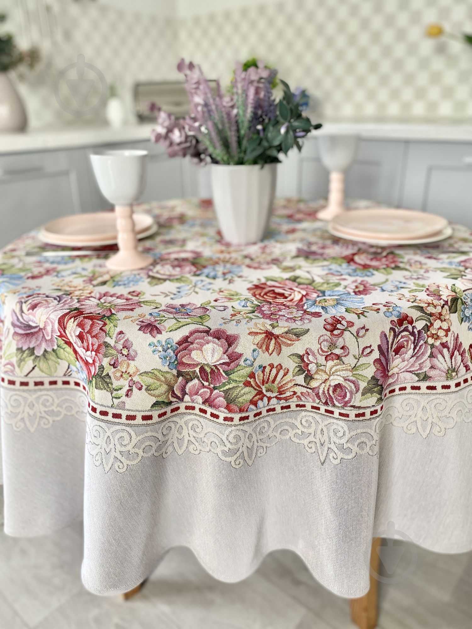 Скатерть RUNNER1186-160D Ø 160 см мульти Limaso - фото 3 Скатерть RUNNER1186-160D Ø 160 см мульти Limaso - фото 3