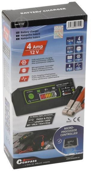 Зарядний пристрій автономний Compass 6/12В 4 А 120 А/ч (DO 07145) - фото 5