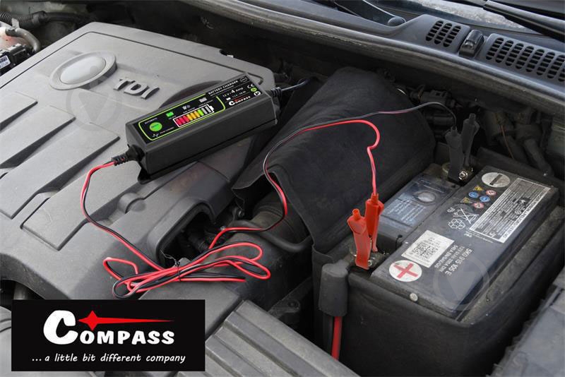 Зарядний пристрій автономний Compass 6/12В 4 А 120 А/ч (DO 07145) - фото 4