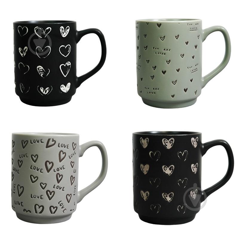 Чашка Vittora Сердечные дела 360 мл - фото 1