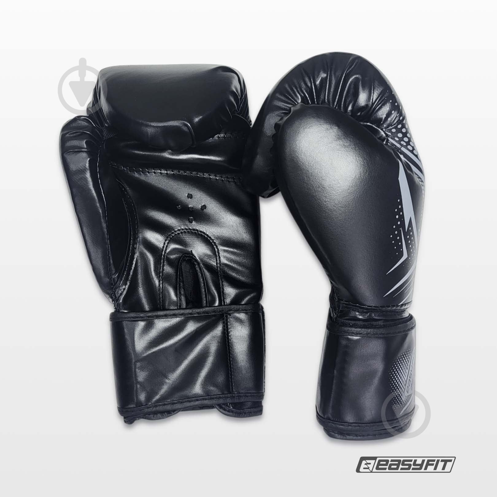Боксерские перчатки EasyFit р. 6 PowerPunch черный - фото 2