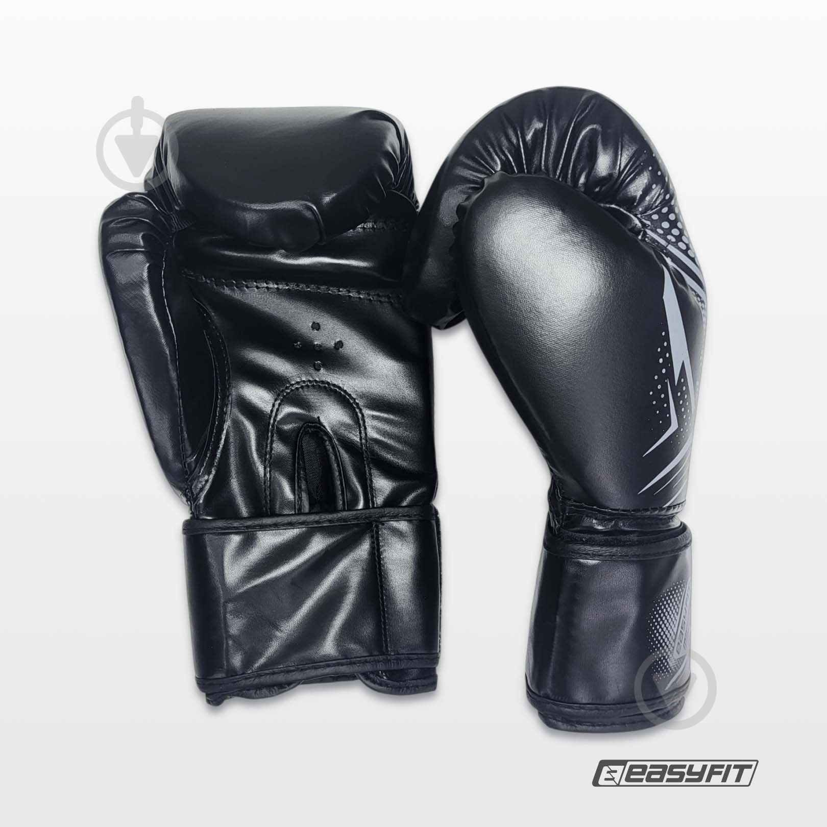 Боксерские перчатки EasyFit р. 8 PowerPunch черный - фото 2