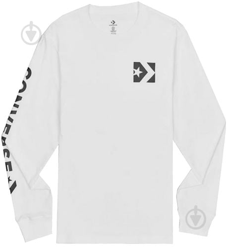 Футболка Converse Wordmark LS Tee 10017451-102 р.S білий - фото 1