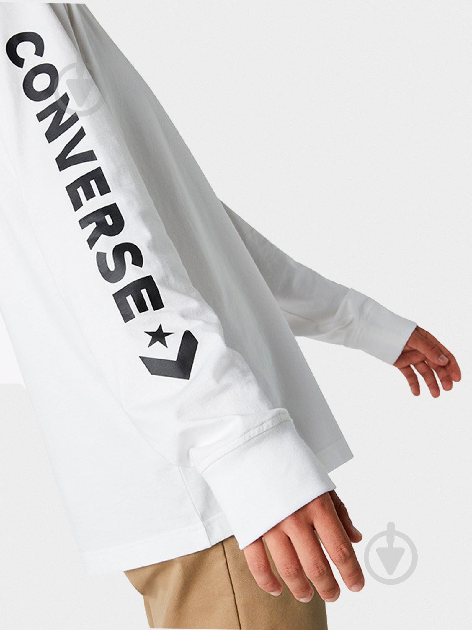 Футболка Converse Wordmark LS Tee 10017451-102 р.S білий - фото 3