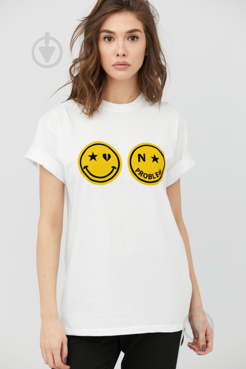 Футболка YAPPI Oversize 3702174 р.S білий - фото 1