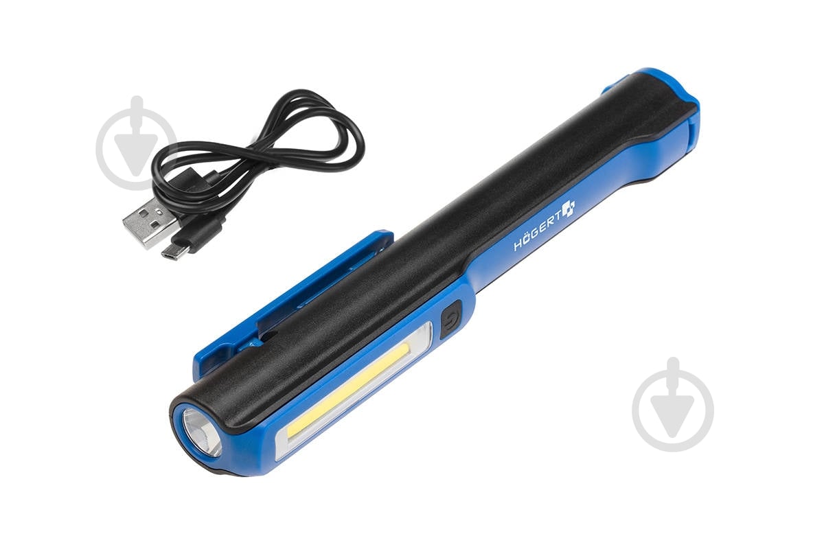 Фонарик HOEGERT HT1E406 3W черно-синий - фото 1 Фонарик HOEGERT HT1E406 3W черно-синий - фото 1