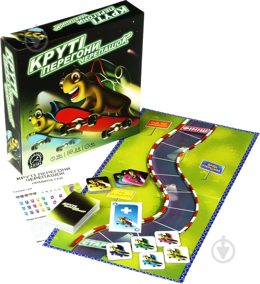 Игра настольная Arial Круті перегони черепашок (укр.) - фото 2 Игра настольная Arial Круті перегони черепашок (укр.) - фото 2