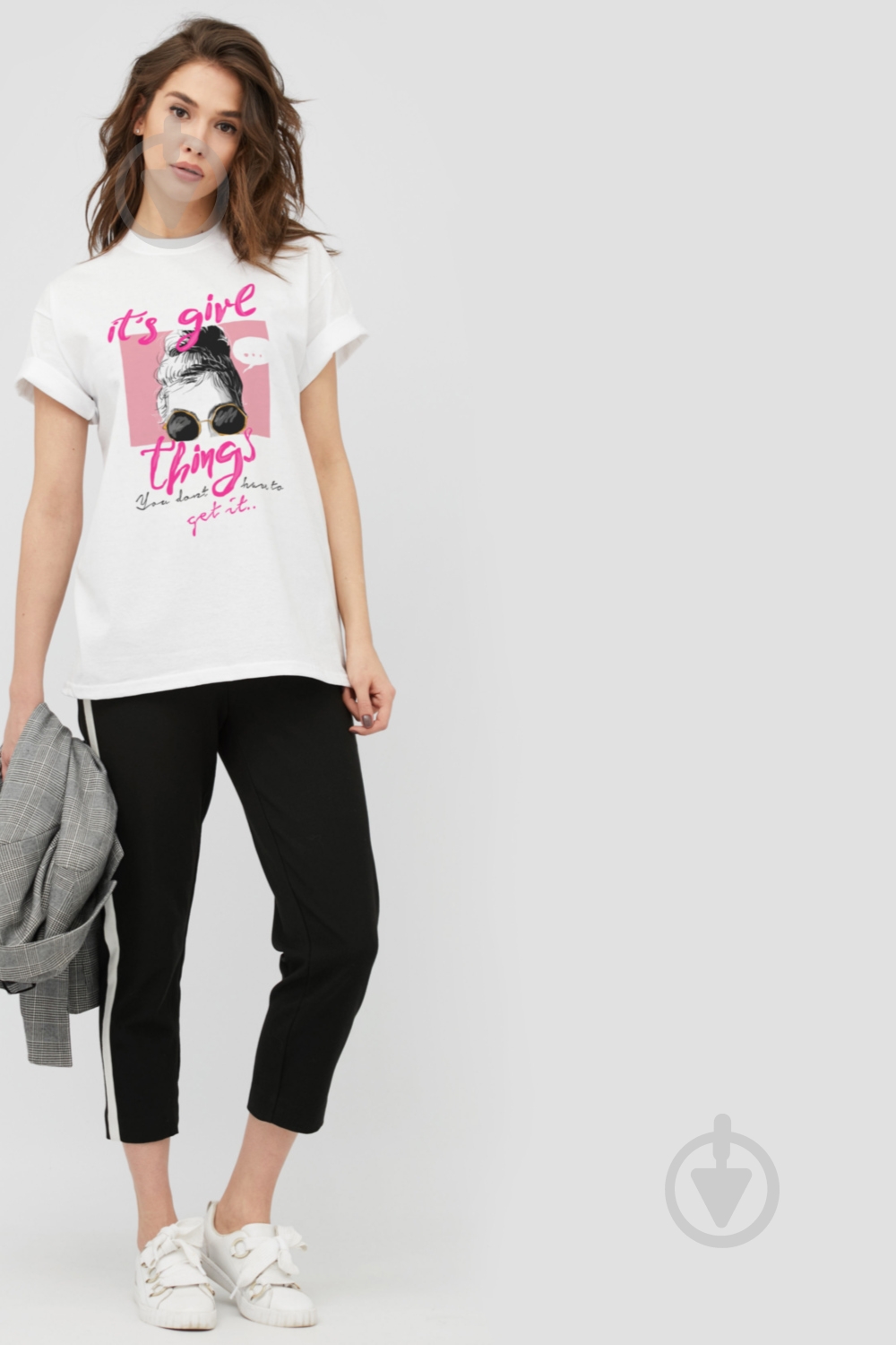 Футболка YAPPI Oversize 3702187 р.M білий - фото 1