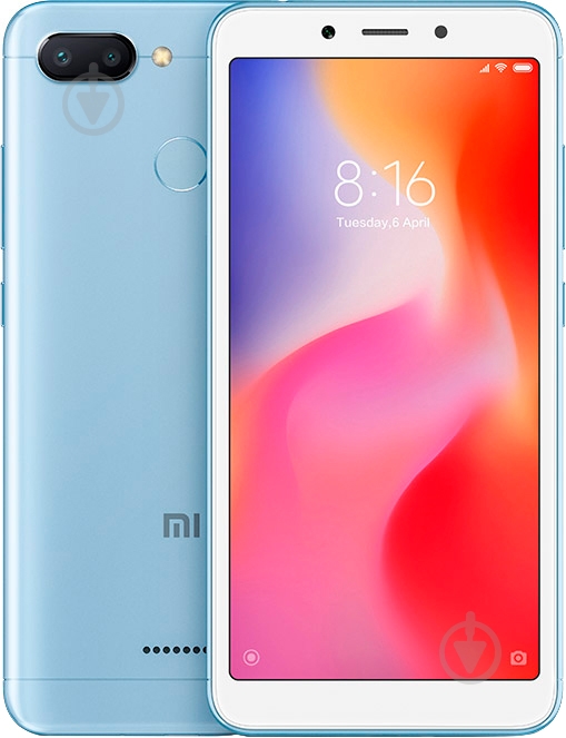 Смартфон Xiaomi Redmi 6 4/64GB blue (403590) - фото 1