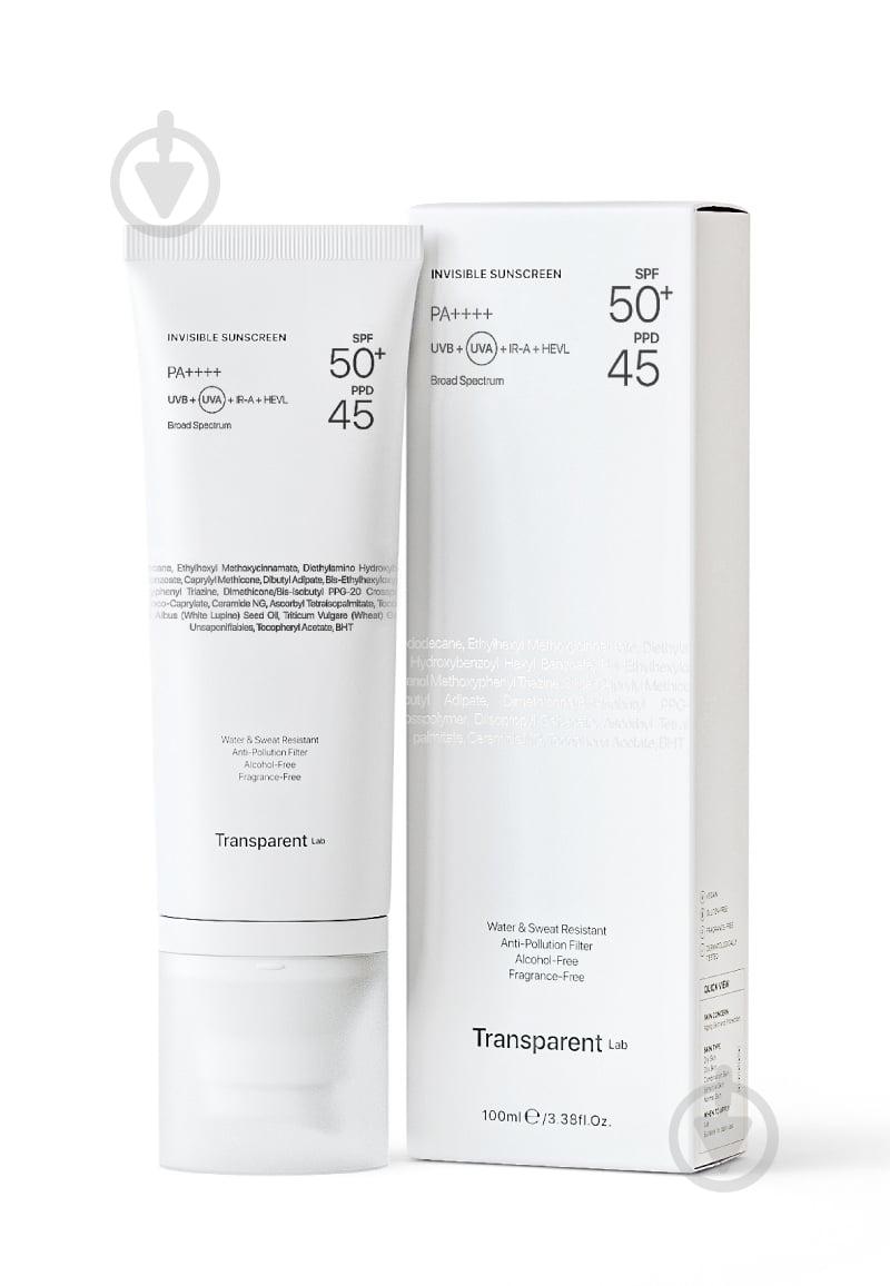 Крем сонцезахисний TRANSPARENT Lab Невидимий 100 мл - фото 1 Крем сонцезахисний TRANSPARENT Lab Невидимий 100 мл - фото 1
