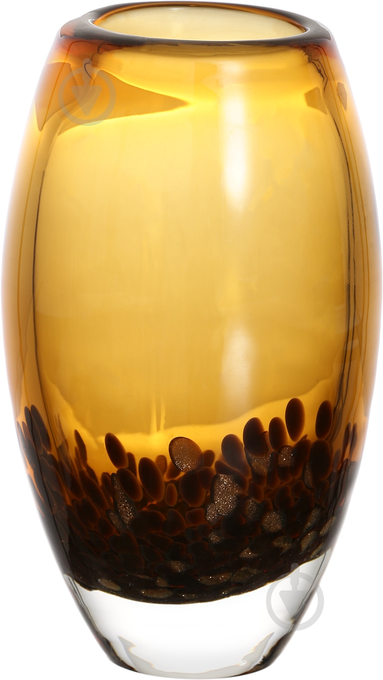 Ваза стеклянная Iris 17 см 17 см янтарная Другое - фото 1