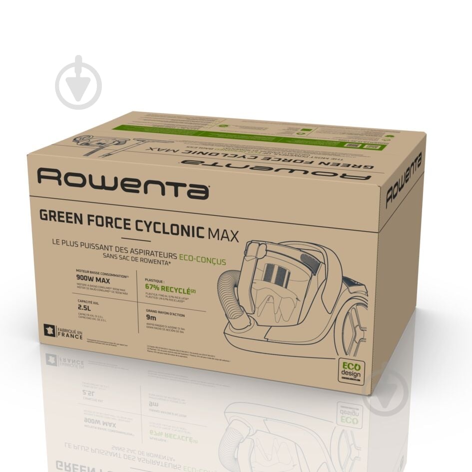 Пылесос Rowenta Green Force Cyclonic Max RO7B13EA red/black - фото 6 Пылесос Rowenta Green Force Cyclonic Max RO7B13EA red/black - фото 6