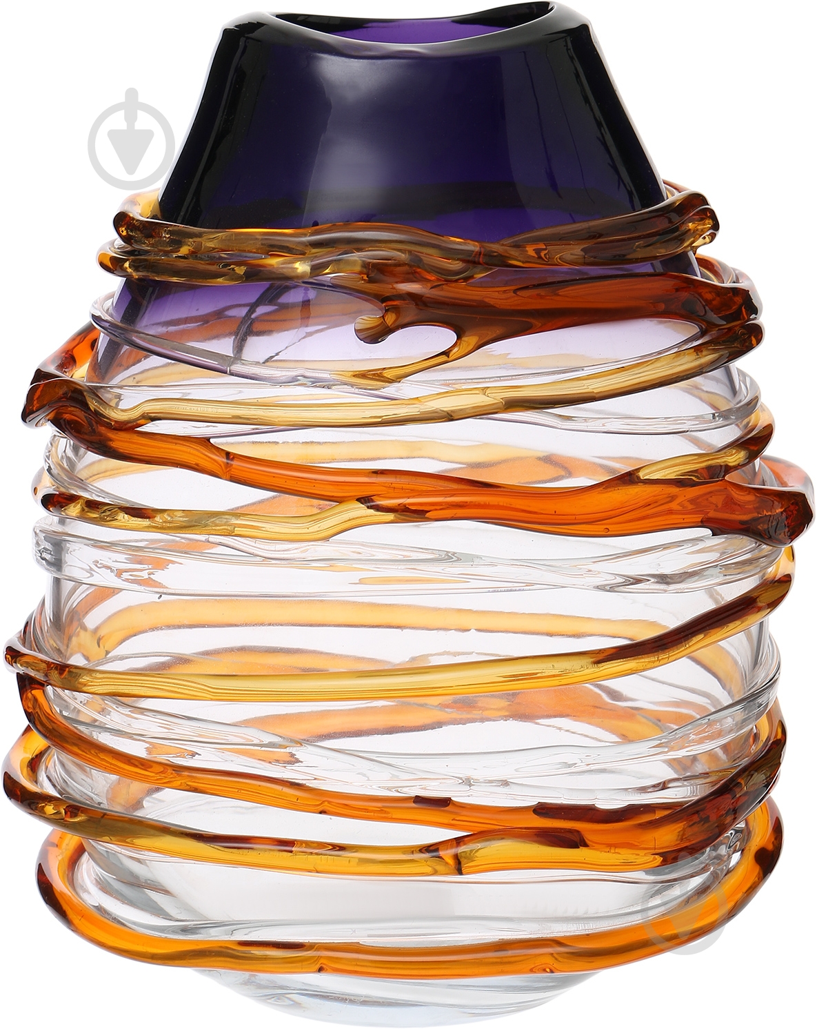 Ваза стеклянная Rosin овал 26,5 см разноцветная Другое - фото 1