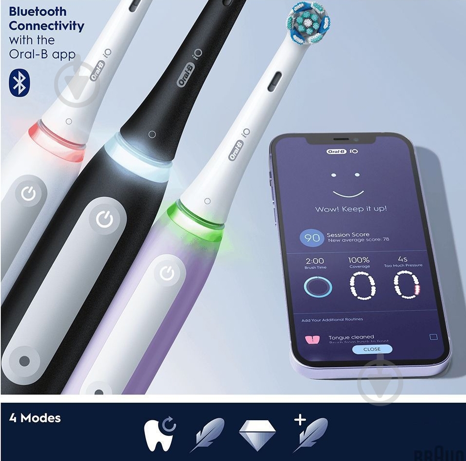 Зубная щетка Braun Oral-B iO Series 4N (iOG4.1B6.2DK) Matt Black - фото 3 Зубная щетка Braun Oral-B iO Series 4N (iOG4.1B6.2DK) Matt Black - фото 3
