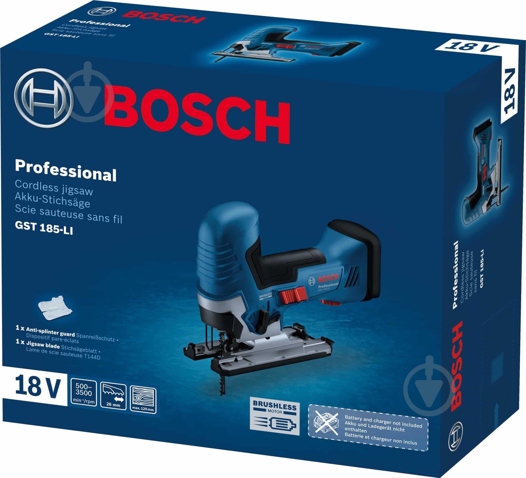 Электролобзик Bosch GST 185-LI 06015B2021 - фото 2 Электролобзик Bosch GST 185-LI 06015B2021 - фото 2
