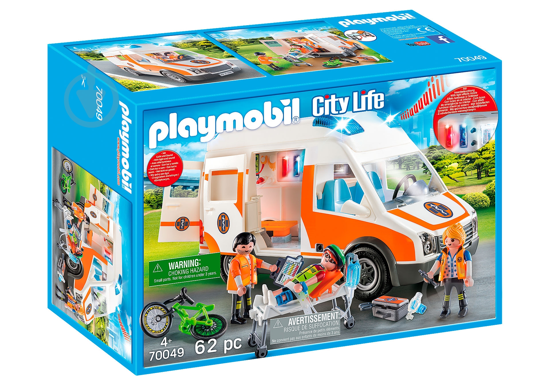ᐉ Конструктор Playmobil Швидка допомога зі світлом і звуком 70049
