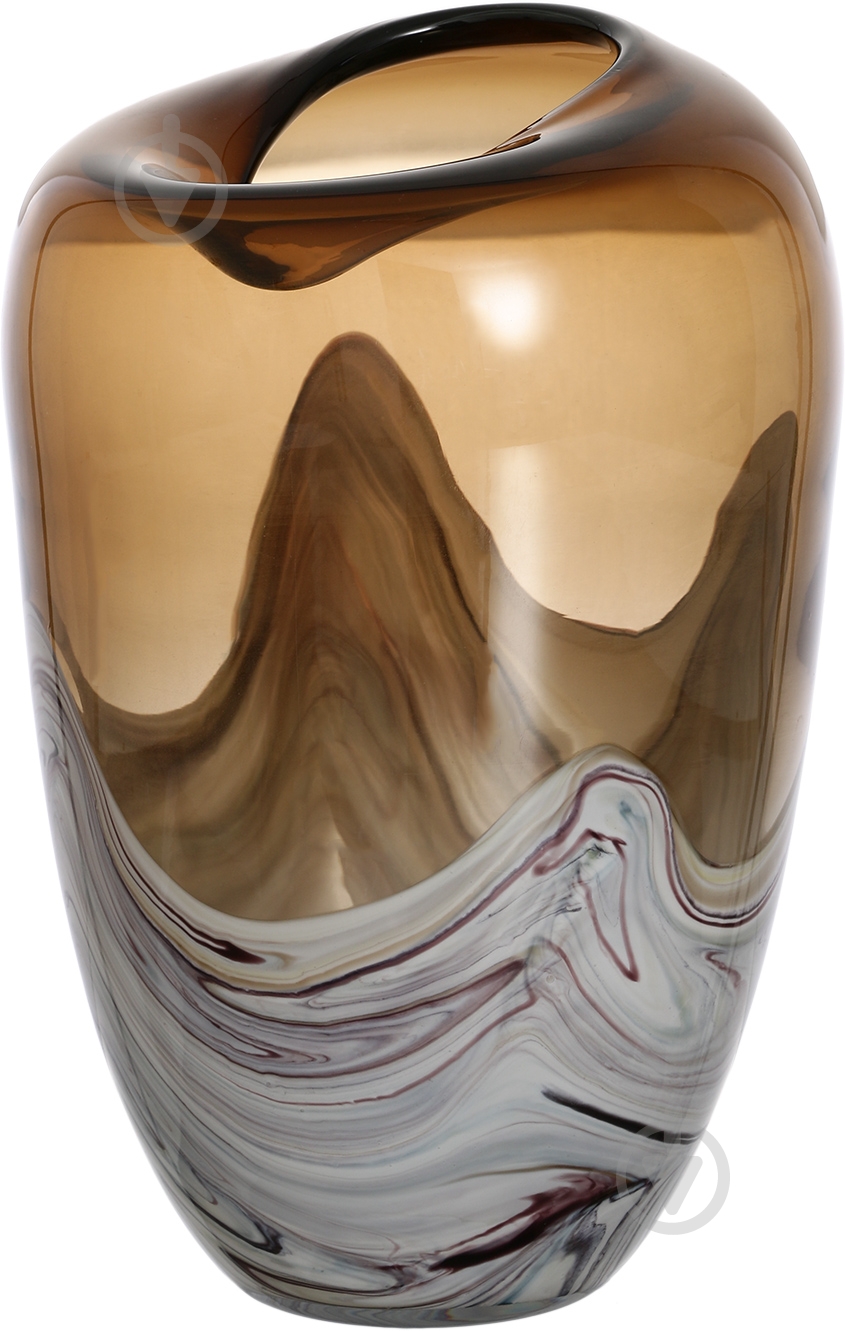 Ваза Stone янтарь 28 см 28 см Другое - фото 1 Ваза Stone янтарь 28 см 28 см Другое - фото 1