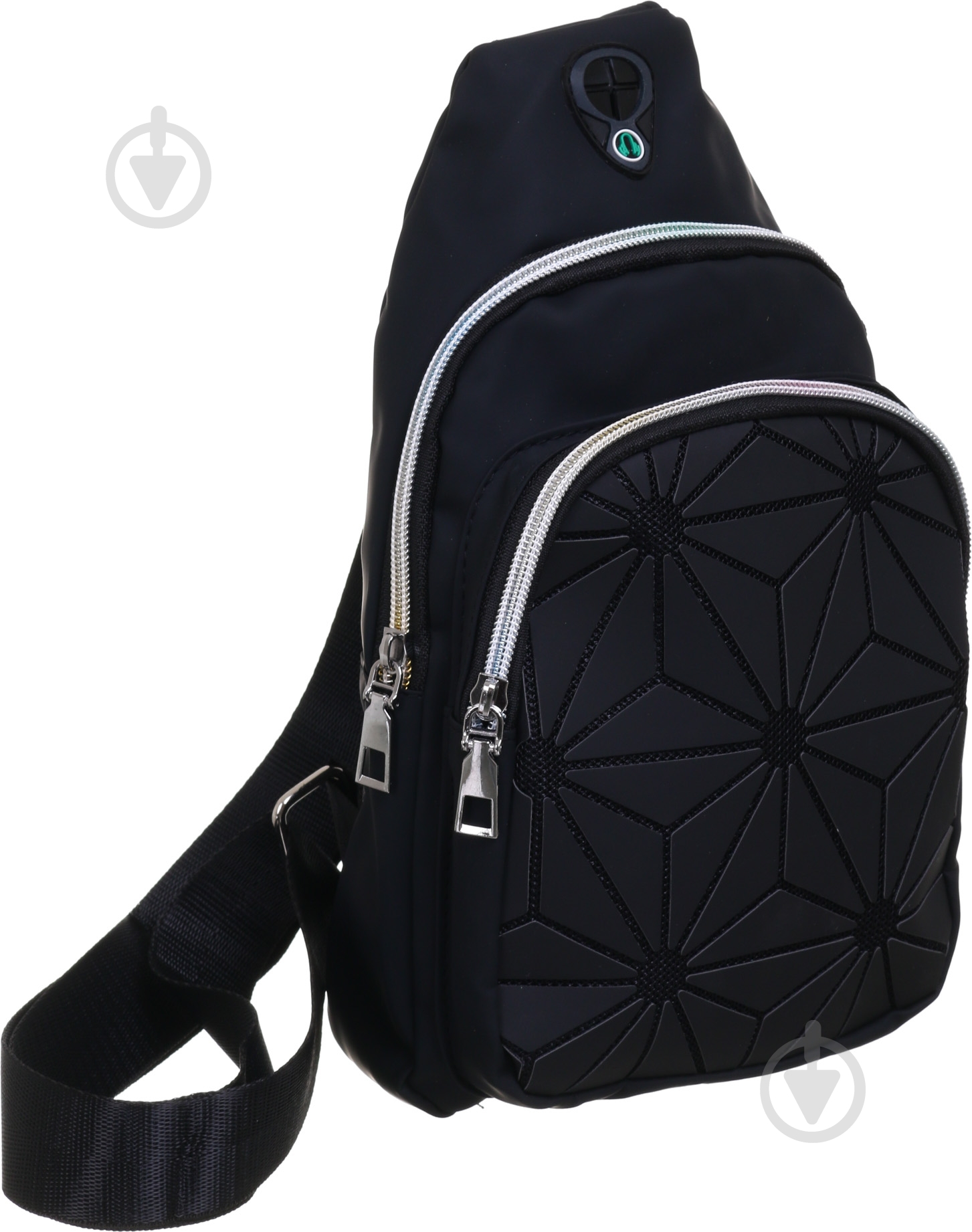 Сумка через плече кришталь чорна - фото 2