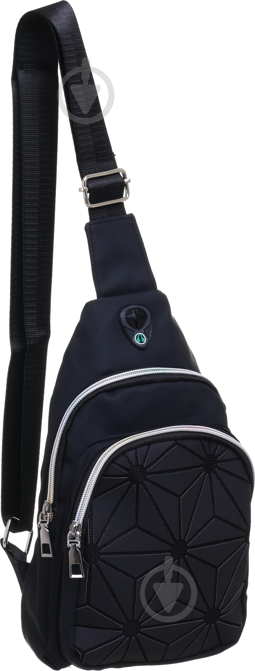 Сумка через плече кришталь чорна - фото 1