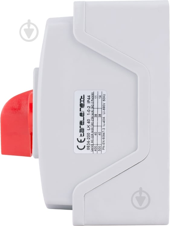 Переключатель пакетный E.NEXT LK40/3.323-ОВ/45 в корпусе 3p 1-0-2 40А IP44 8634-200 - фото 3