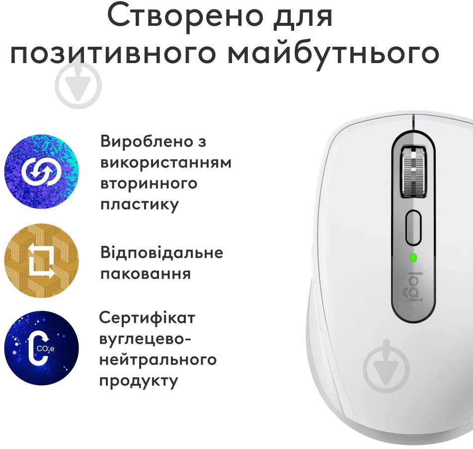 Мишка Logitech MX Anywhere 3S for Mac Wireless pale grey (910-006946) - фото 5