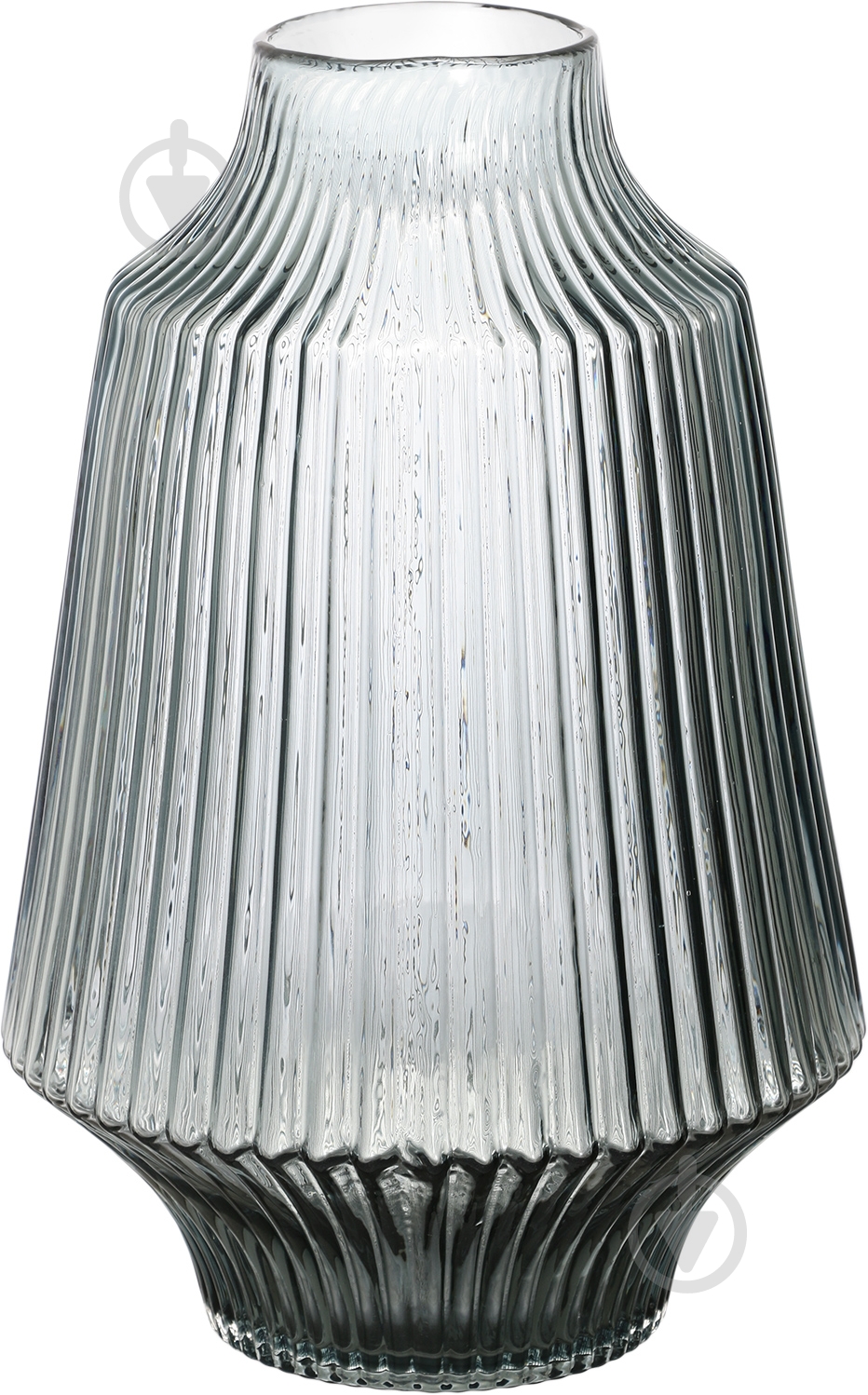 Ваза стеклянная Sharkskin 35,5 см 35,5 см прозрачная Другое - фото 1