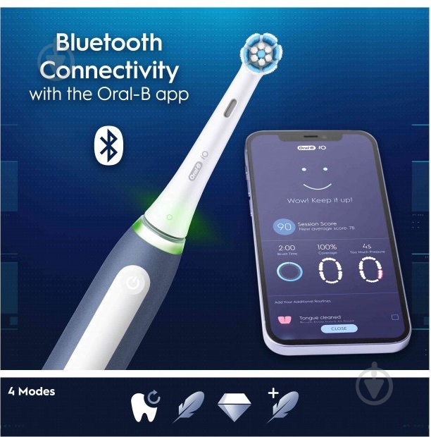 Зубна щітка Braun Oral-B iO Series 4 My Way iOG4K.2N6.1DK (10+) Ocean Blue - фото 8