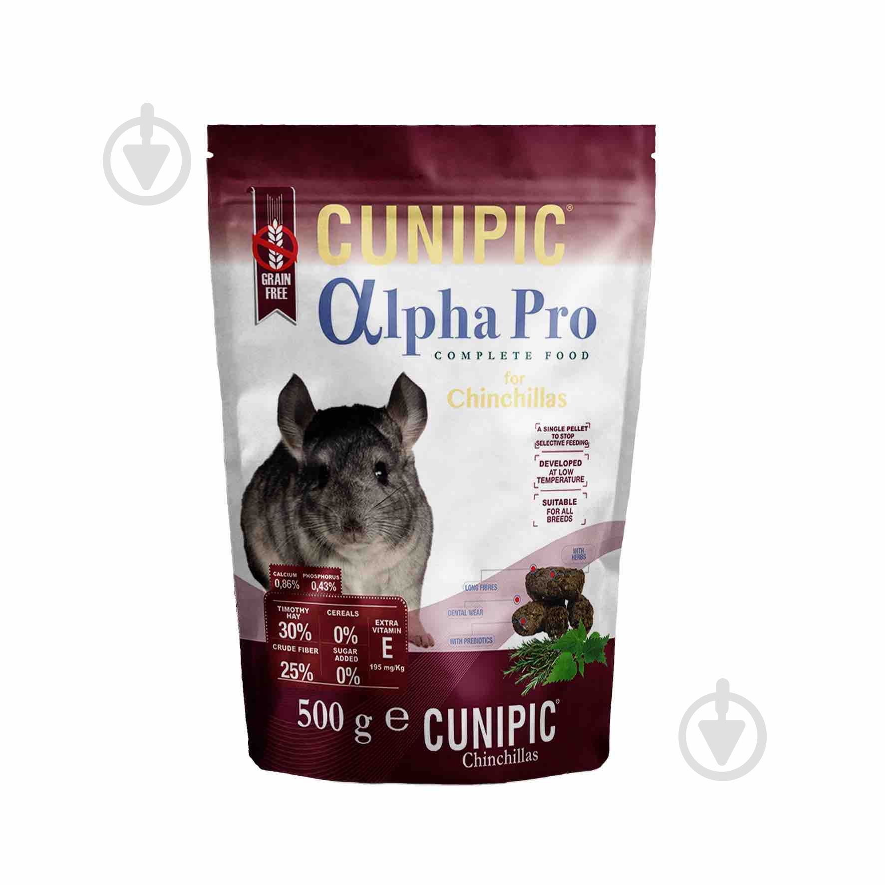 Корм CUNIPIC Alpha Pro для шиншилл 500 г - фото 1