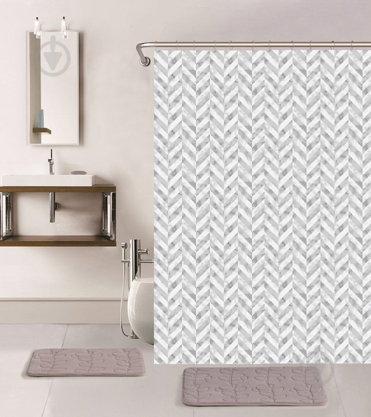 Шторка для ванни Dariana Принт XRQ-RP-554 180х180 см - фото 1 Шторка для ванни Dariana Принт XRQ-RP-554 180х180 см - фото 1