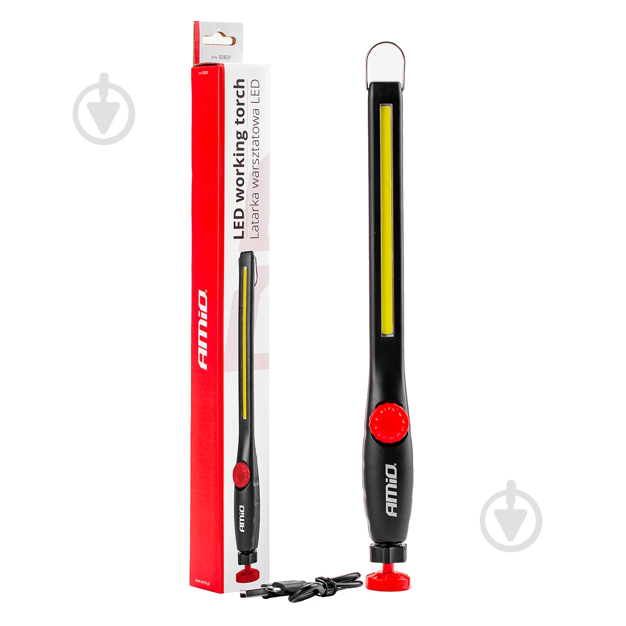 Фонарик AMiO WT10 красно-черный - фото 6