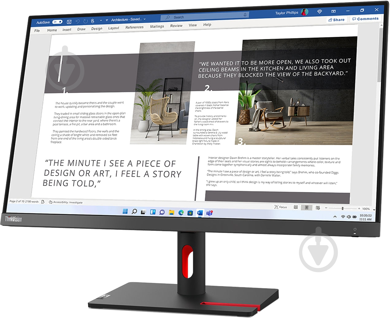 Монітор Lenovo ThinkVision S27i-30 27" (63DFKAT4UA) - фото 2