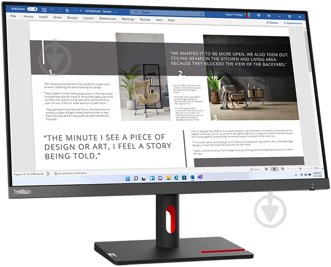 Монітор Lenovo ThinkVision S27i-30 27" (63DFKAT4UA) - фото 3