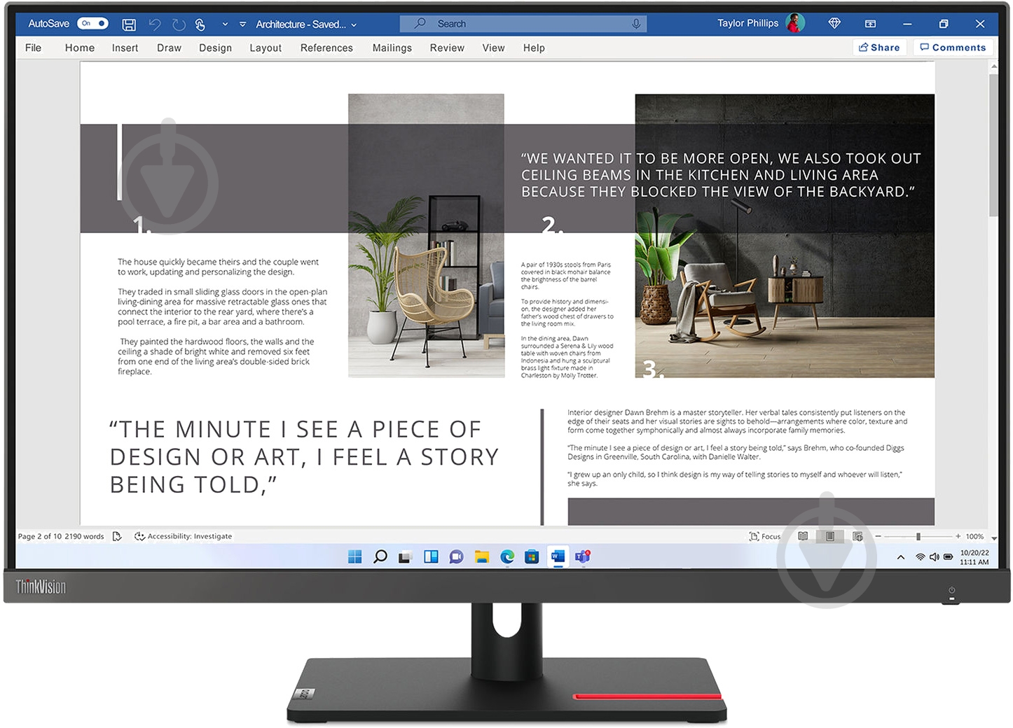 Монітор Lenovo ThinkVision S27i-30 27" (63DFKAT4UA) - фото 4