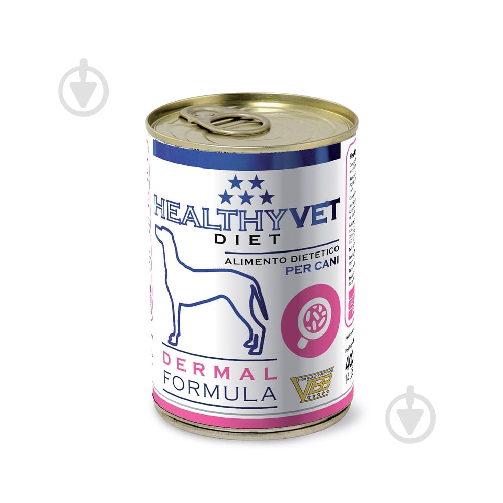 Корм влажный HEALTHYVET Dermal Formula паштет 400 г - фото 1