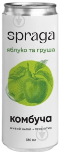 Комбуча Spraga Яблоко и груша ж/б 0,33 л - фото 1 Комбуча Spraga Яблоко и груша ж/б 0,33 л - фото 1
