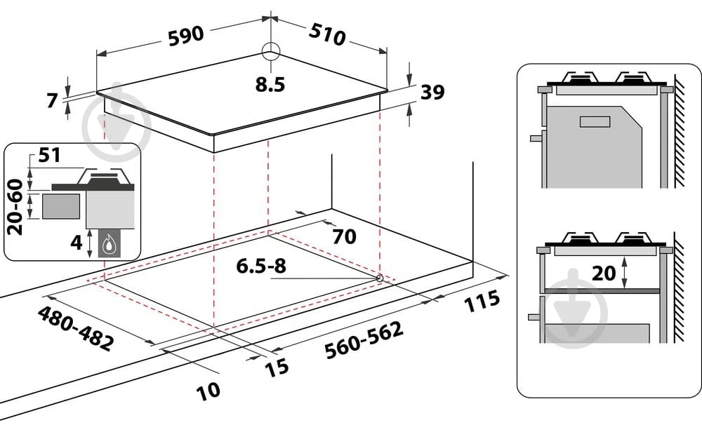 Варочная поверхность газовая Whirlpool GMAL6422IXL - фото 5 Варочная поверхность газовая Whirlpool GMAL6422IXL - фото 5