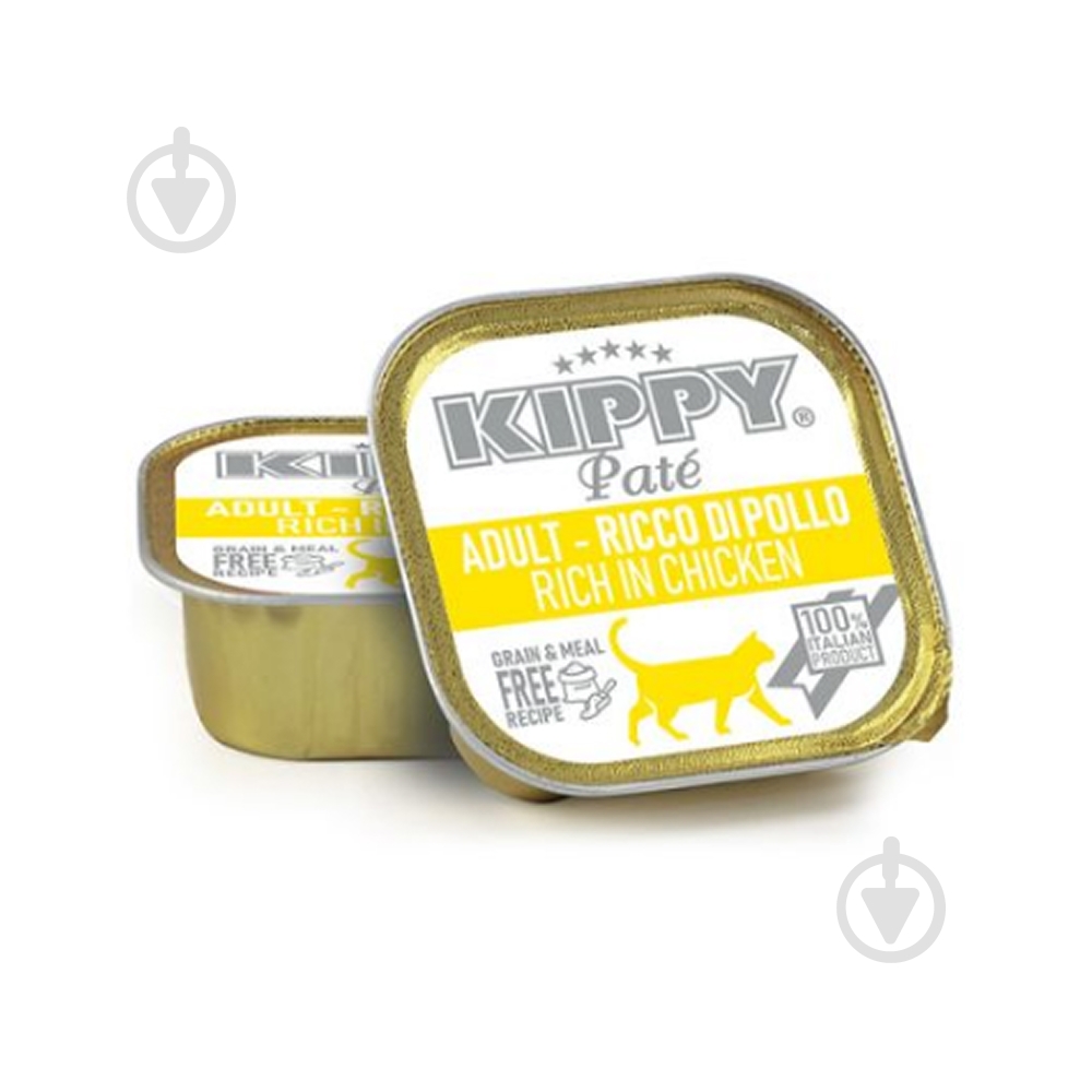 Корм вологий для котів KIPPY з куркою, паштет, ж/б 90 г - фото 1 Корм вологий для котів KIPPY з куркою, паштет, ж/б 90 г - фото 1