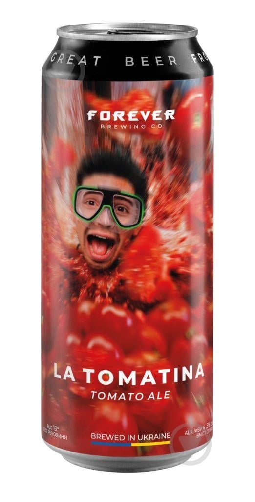 Пиво Forever нефильтрованое «La Tomatina» 0,5 л - фото 1