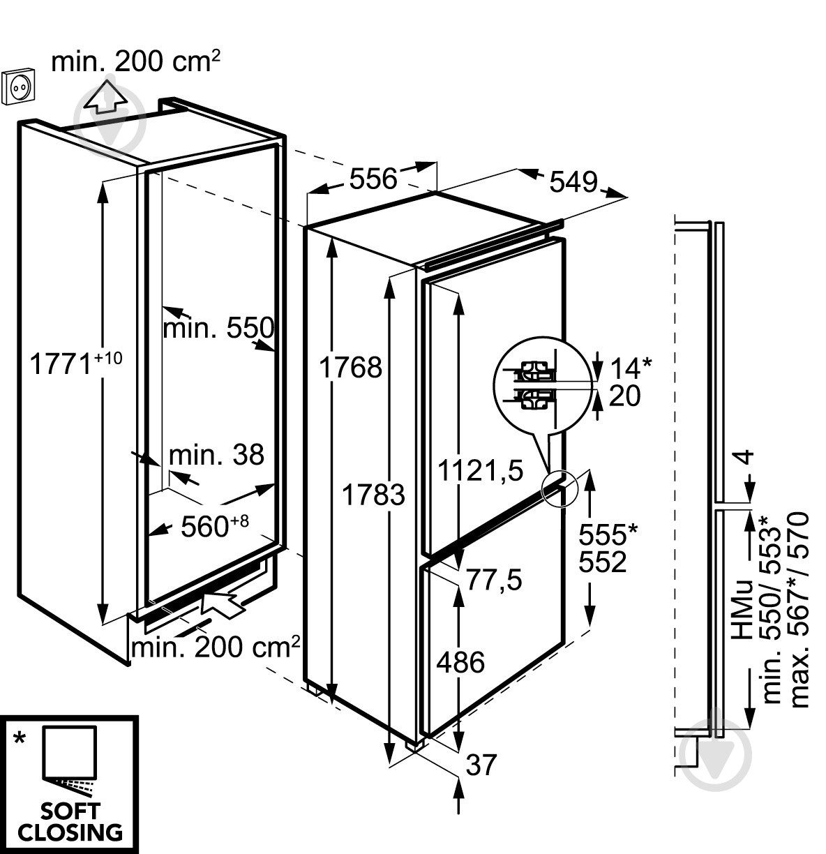 Встраиваемый холодильник Electrolux ENG2693AOW - фото 4