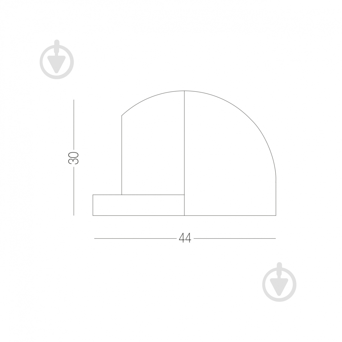 Ограничитель MVM М-42L MC матовый хром - фото 2