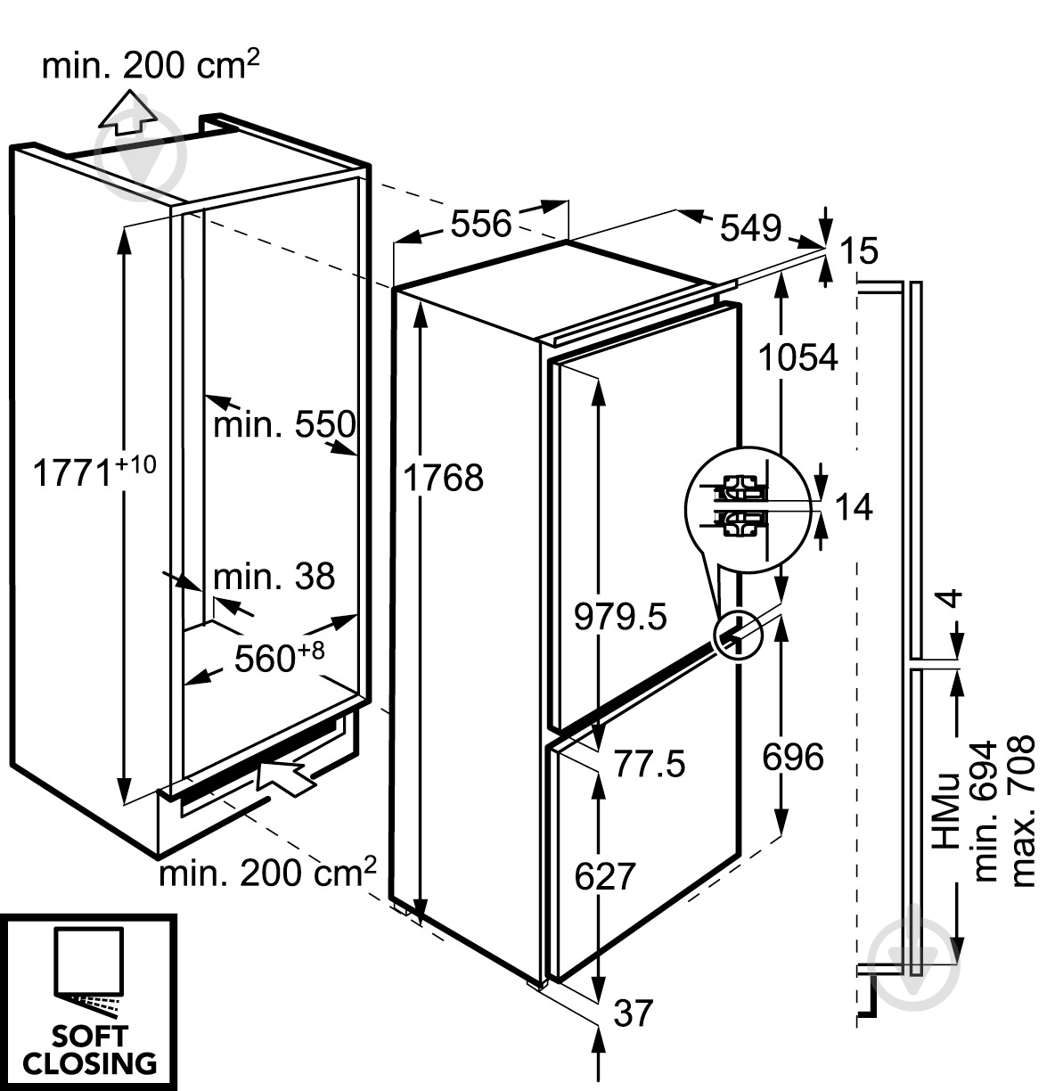 Встраиваемый холодильник Electrolux ENC2813AOW - фото 5