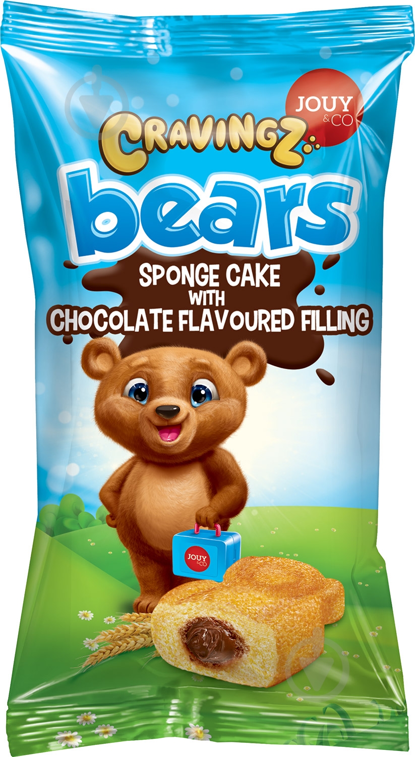 Бисквит JOUY-CO Cravings Bears Chocolate 40 г - фото 1