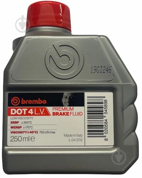 Тормозная жидкость BREMBO DOT-4 0,25 л (BMLA4202) - фото 1