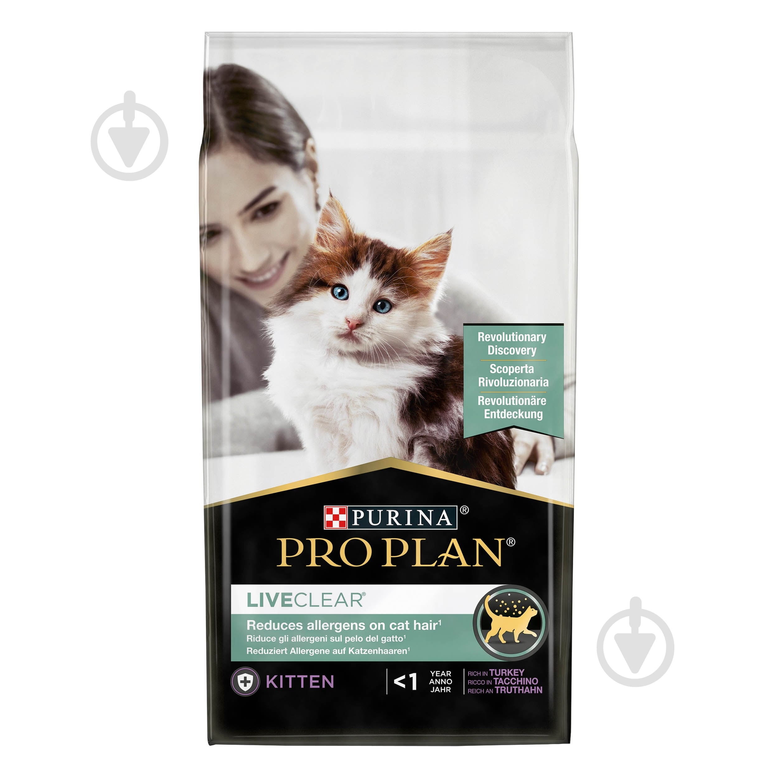 Корм сухий для кошенят ProPlan by Purina LiveClear Kitten <1 для зменшення алергенів на шерсті, з індичкою 1,4 кг - фото 1