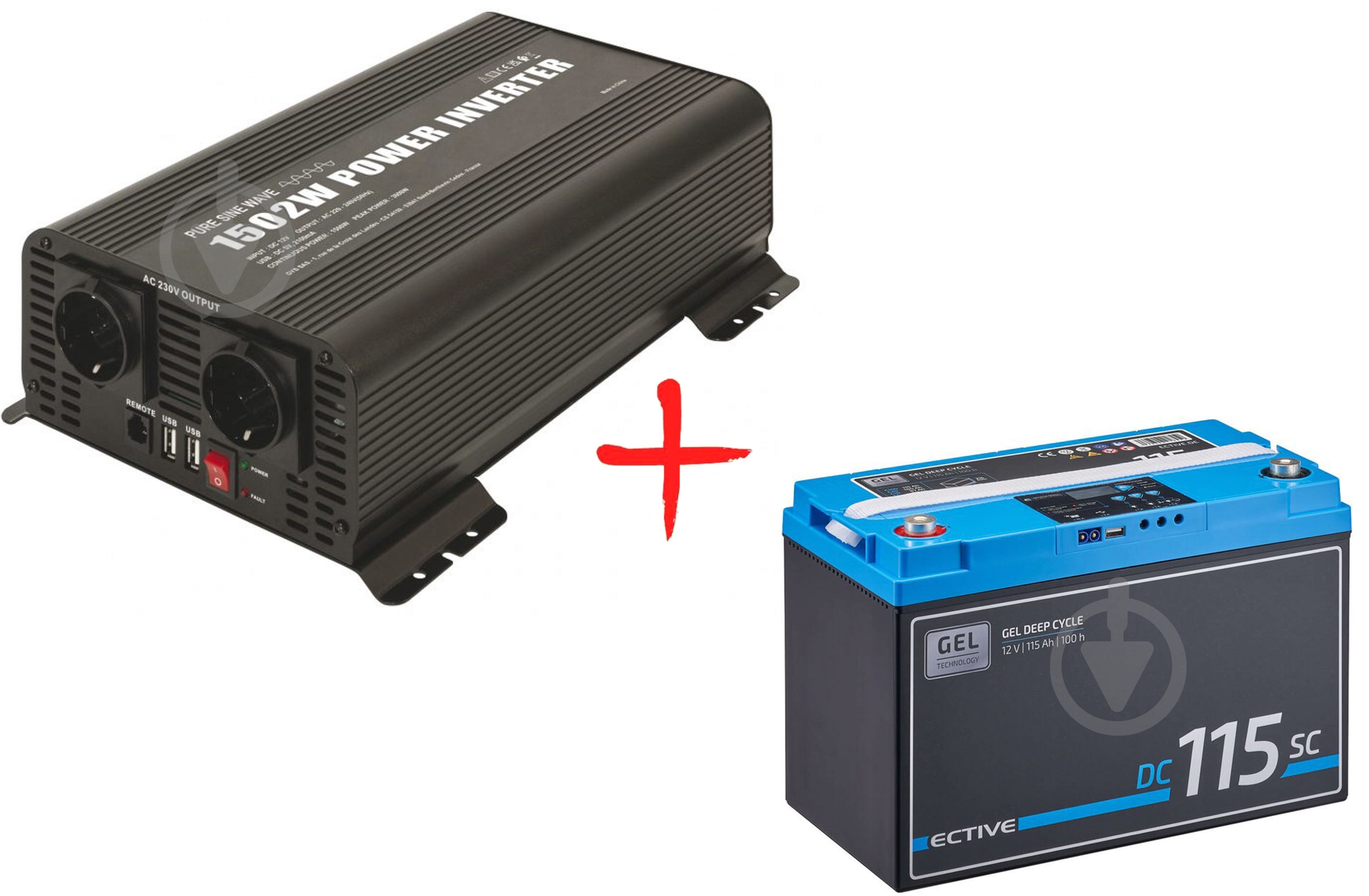 Комплект GYS инвертор PSW 1502W-12V и аккумулятор Ective 12V 115Ah DC 115SC GEL - фото 1 Комплект GYS инвертор PSW 1502W-12V и аккумулятор Ective 12V 115Ah DC 115SC GEL - фото 1