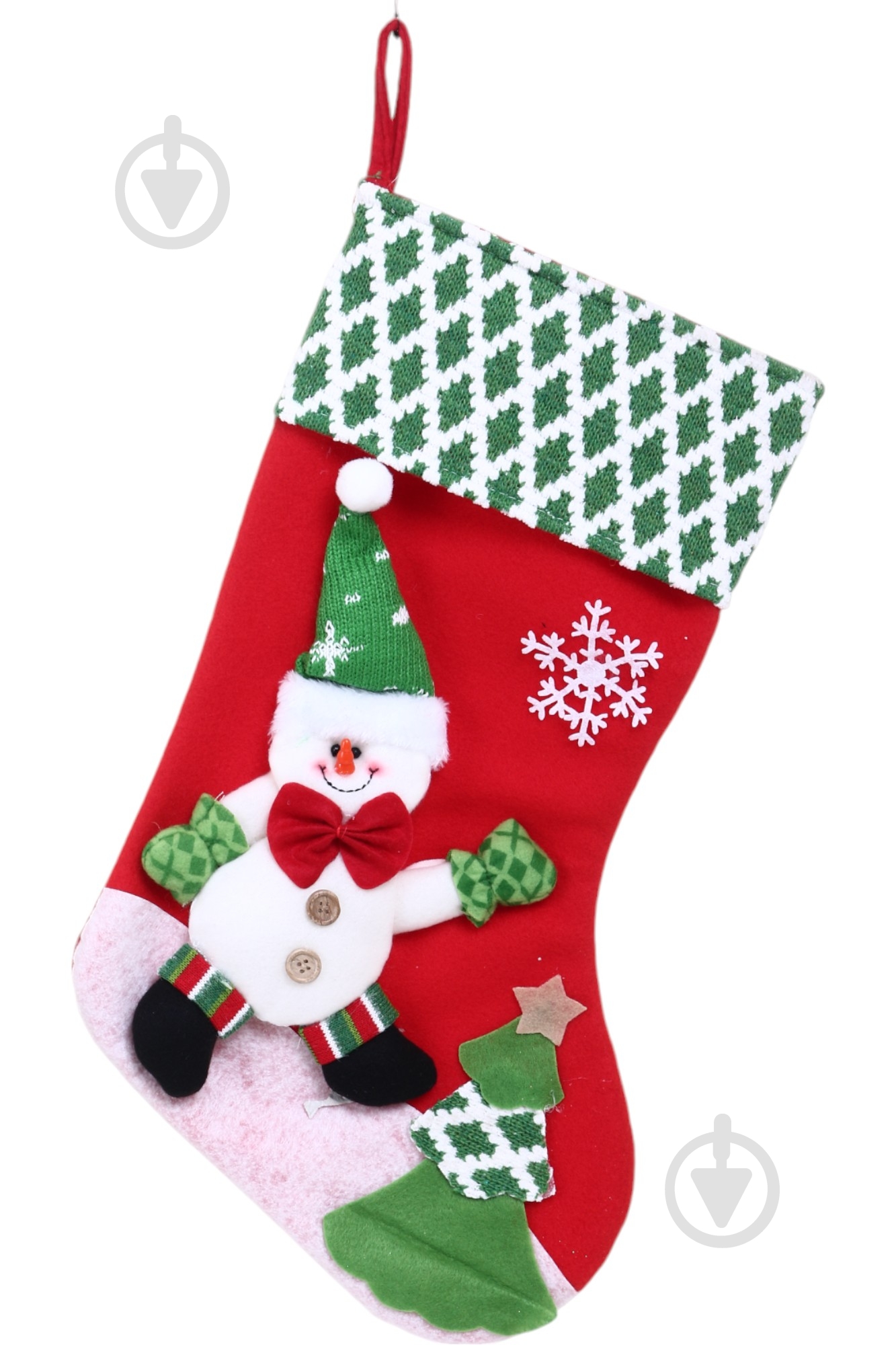 Чобіток декоративний різдвяний 50 см W22-22AD001A W22-22AD001B - фото 1 Чобіток декоративний різдвяний 50 см W22-22AD001A W22-22AD001B - фото 1